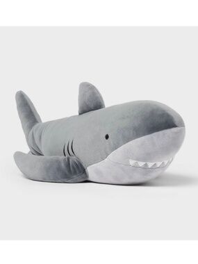 Shark Weighted Plush Throw Pillow Gray - Pillowfort
